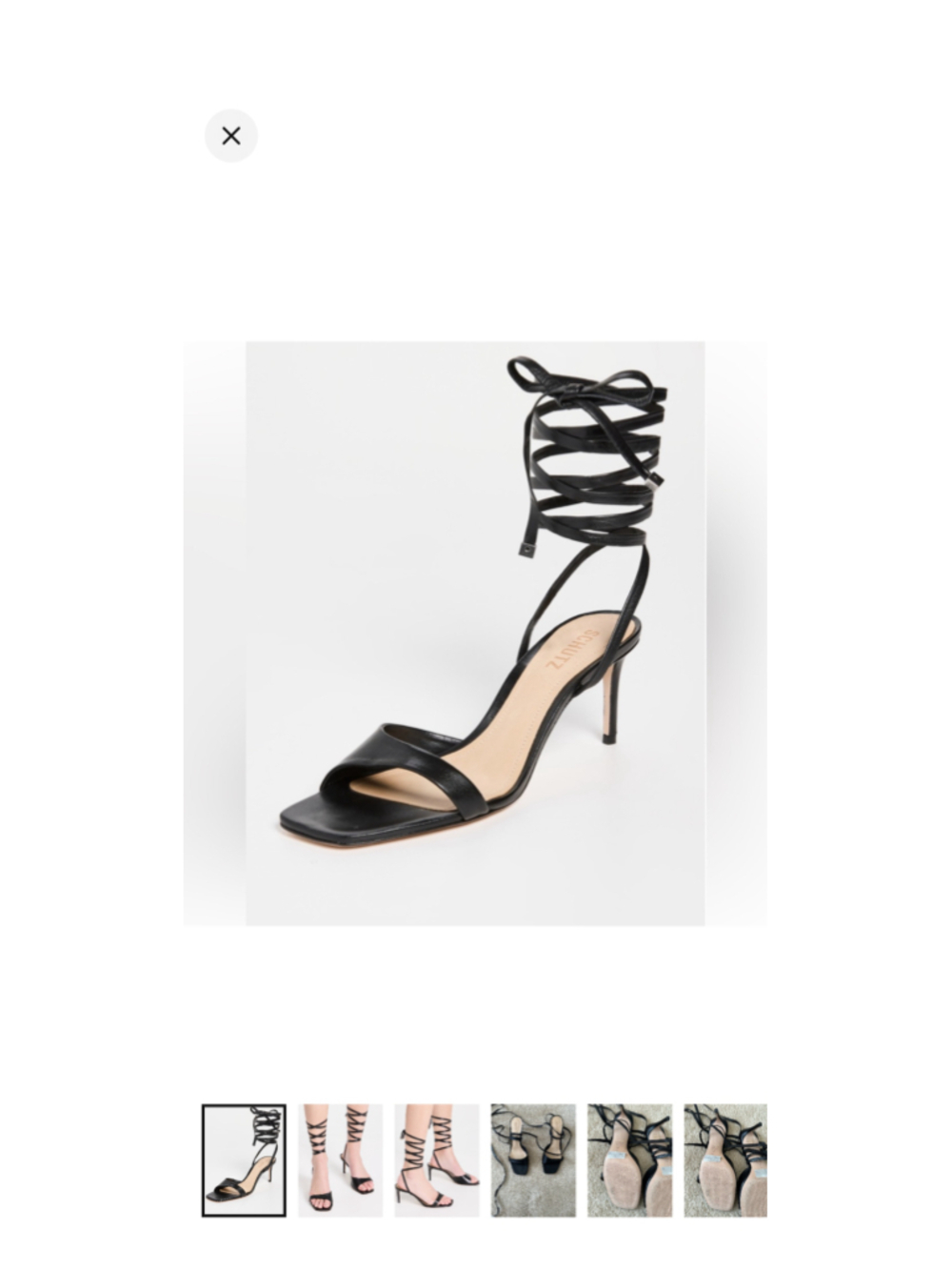 Schutz Bryce Black Leather Lace Up Square Toe Stiletto Heels 10 EU40